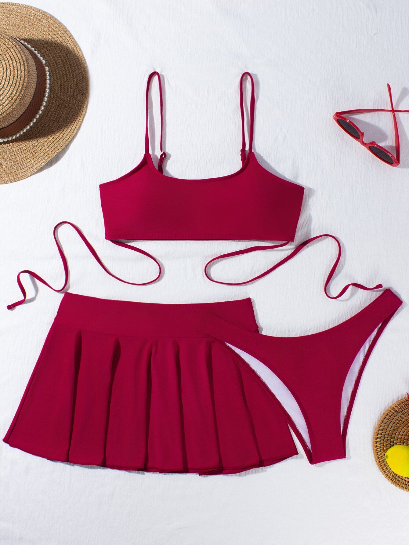 Women’s Three-Piece Swimsuit Set – Quick-Dry Beachwear
