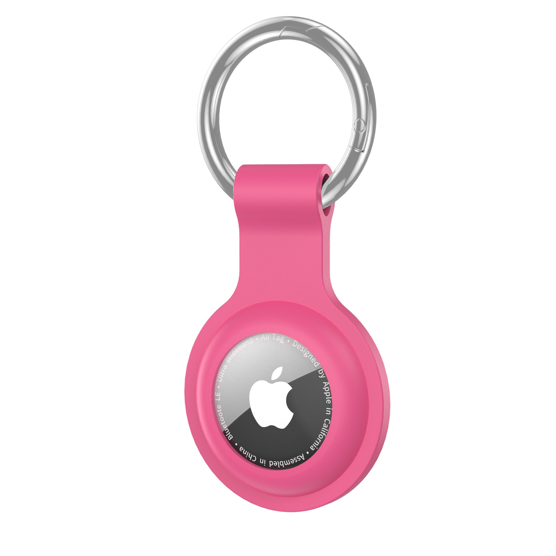 Silicone AirTag Protective Case – Waterproof Keychain Holder with Spring Buckle