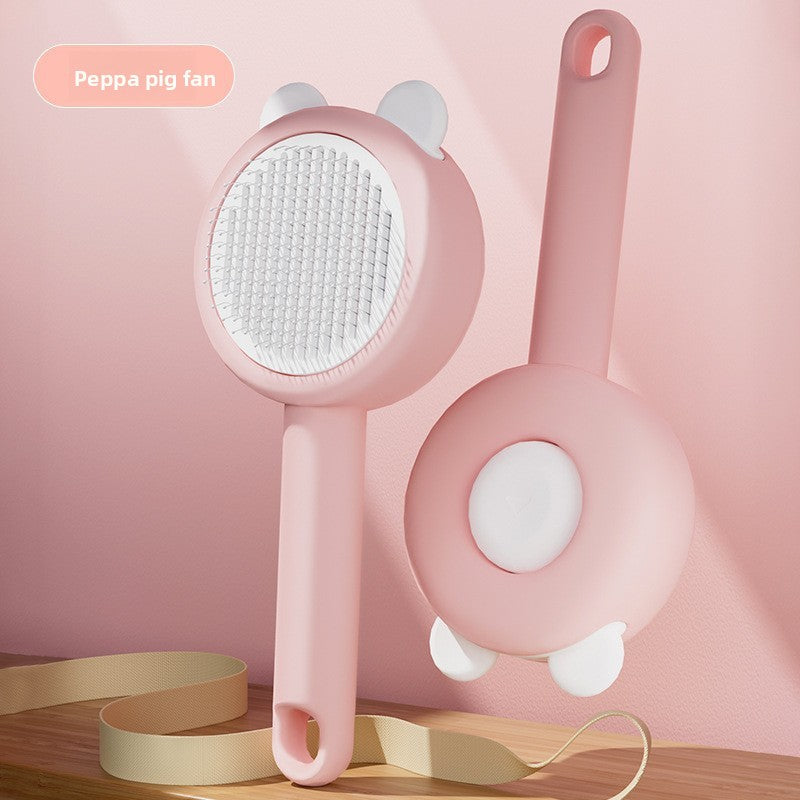 Self-Cleaning Pet Grooming Brush – One-Click Hair Removal Comb for Dogs and Cats