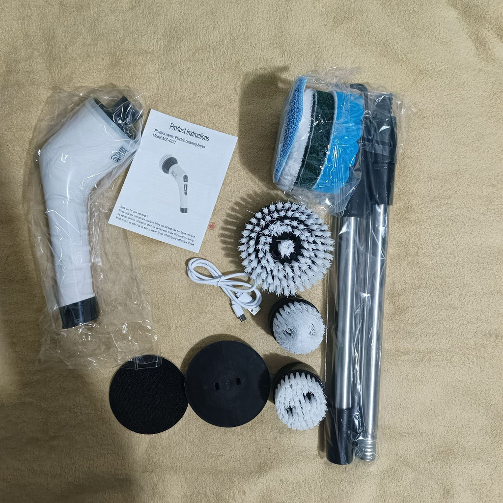 Electric Spin Cleaning Brush – Cordless Bathroom Scrubber with Multiple Heads