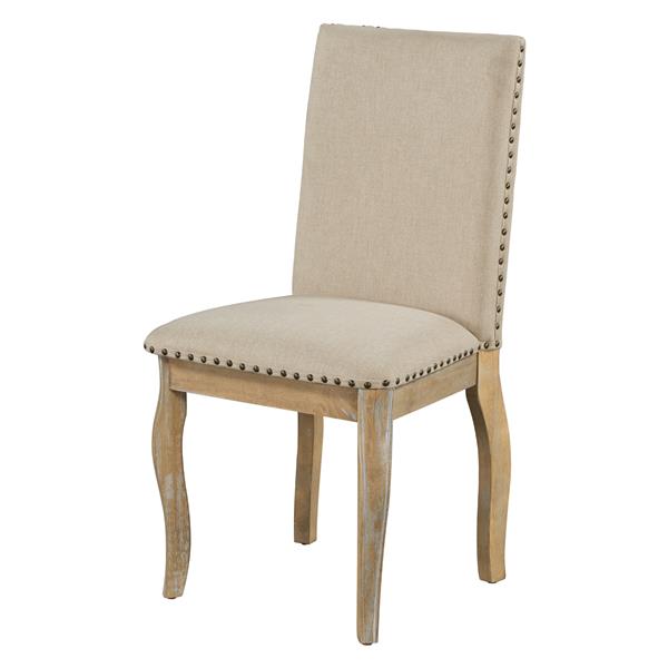 Wooden upholstered fabric dining chairs