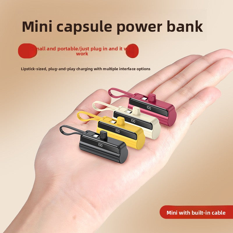 Mini Capsule Power Bank – 20W Fast Charging Portable Battery