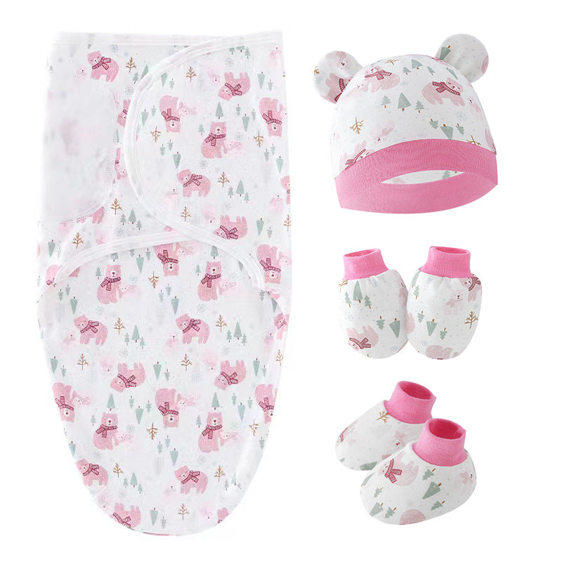 100% Cotton Baby Swaddle Sleeping Bag – Cocoon Style Newborn Wrap (0–12 Months)