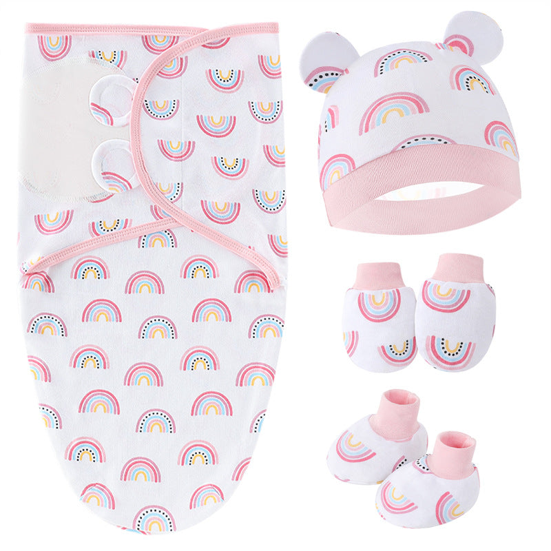 100% Cotton Baby Swaddle Sleeping Bag – Cocoon Style Newborn Wrap (0–12 Months)