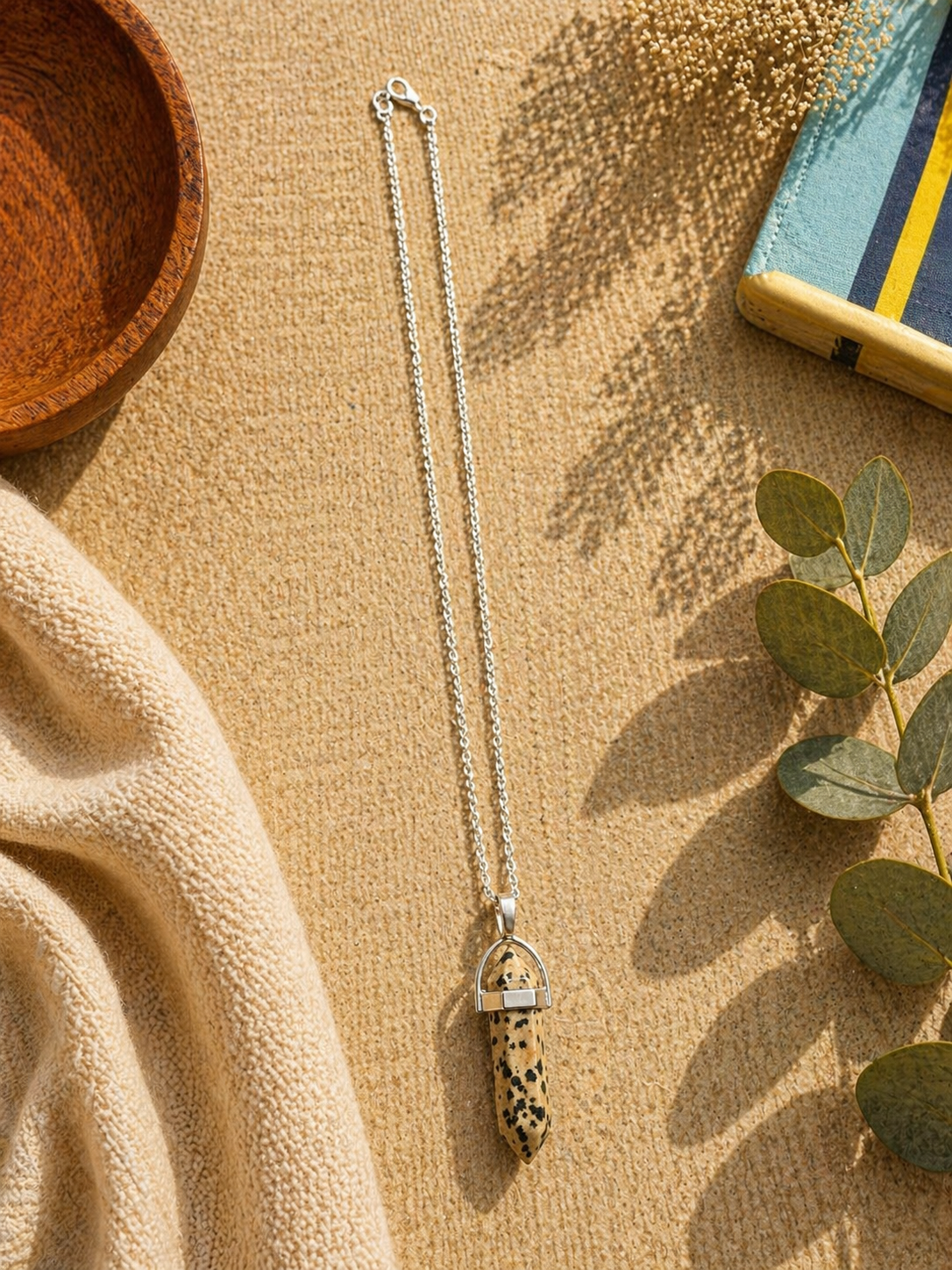 Dalmatian Jasper Crystal Necklace – Natural Stone Pendant with Meaning