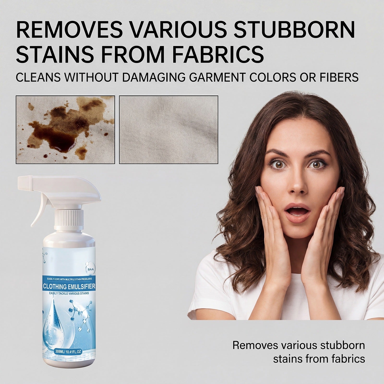 Clothing Stain Remover – Fabric Safe Cleaning Solution