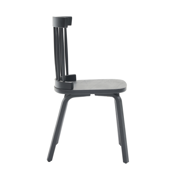 Black Solid Wood Dining Chair – Modern High Back Upholstered Accent Chair