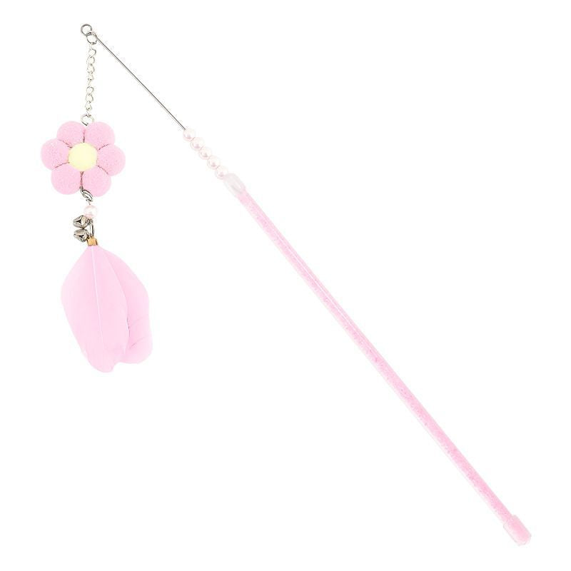 Interactive Cat Tease Stick Toy – Feather & Sound Paper Wand