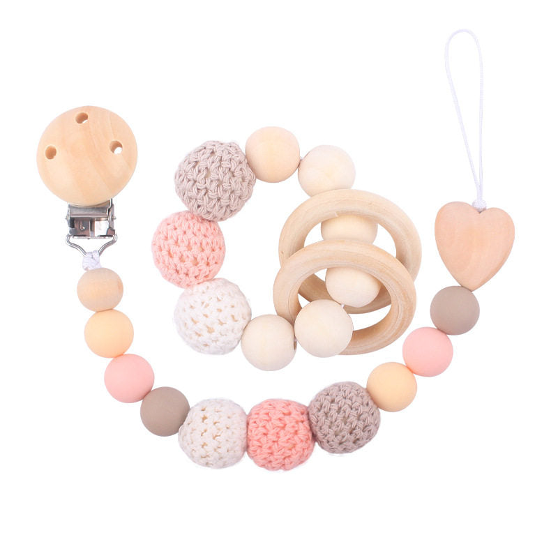 Personalized Pacifier Clip – Soft Yarn Ball Baby Accessory
