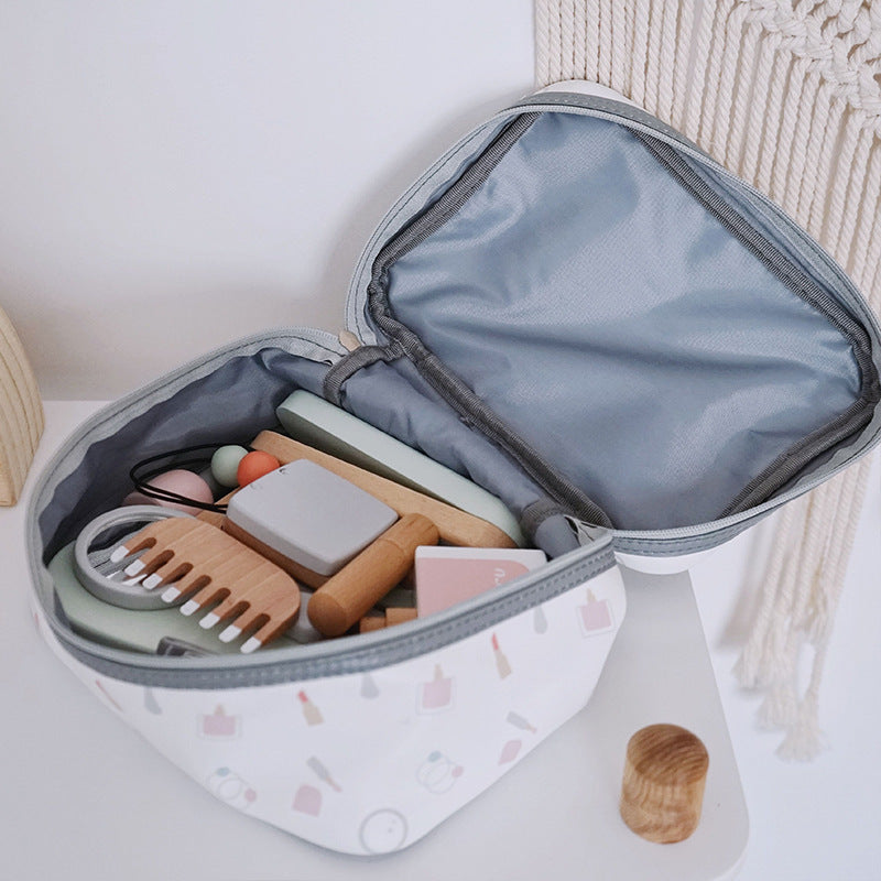 Wooden Pretend Makeup Set – Simulation Dressing Table Toy
