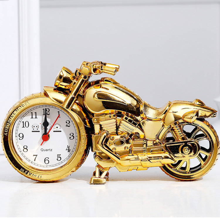 Motorcycle Shaped Analog Alarm Clock – Decorative Quartz Desk Clock