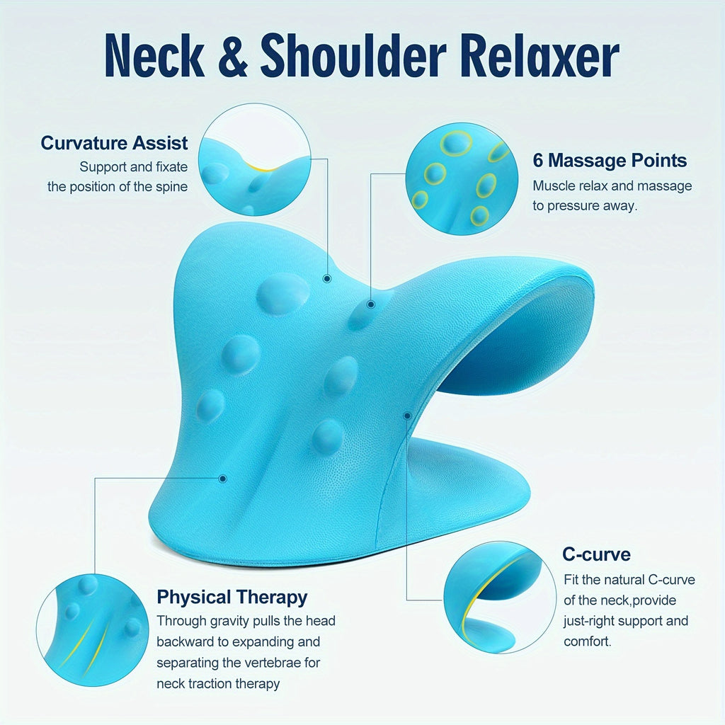 Ergonomic Cervical Massage Pillow – C-Shape Neck Support with Acupressure