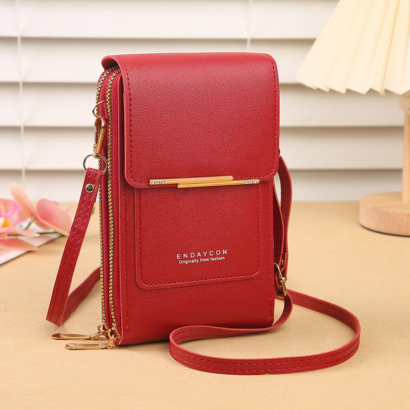 Touch Screen Crossbody Phone Bag – Sequin PVC Mini Shoulder Purse