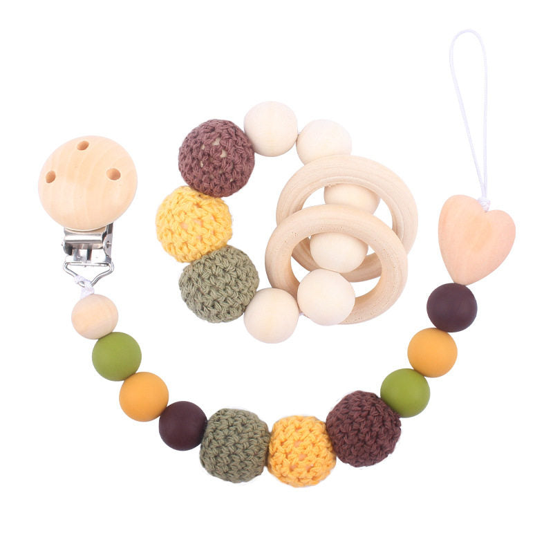 Personalized Pacifier Clip – Soft Yarn Ball Baby Accessory