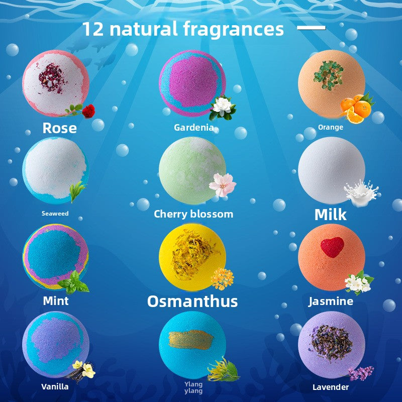 Kids Bath Bomb Set – Essential Oil Bubble Bath Balls (12 Pack)