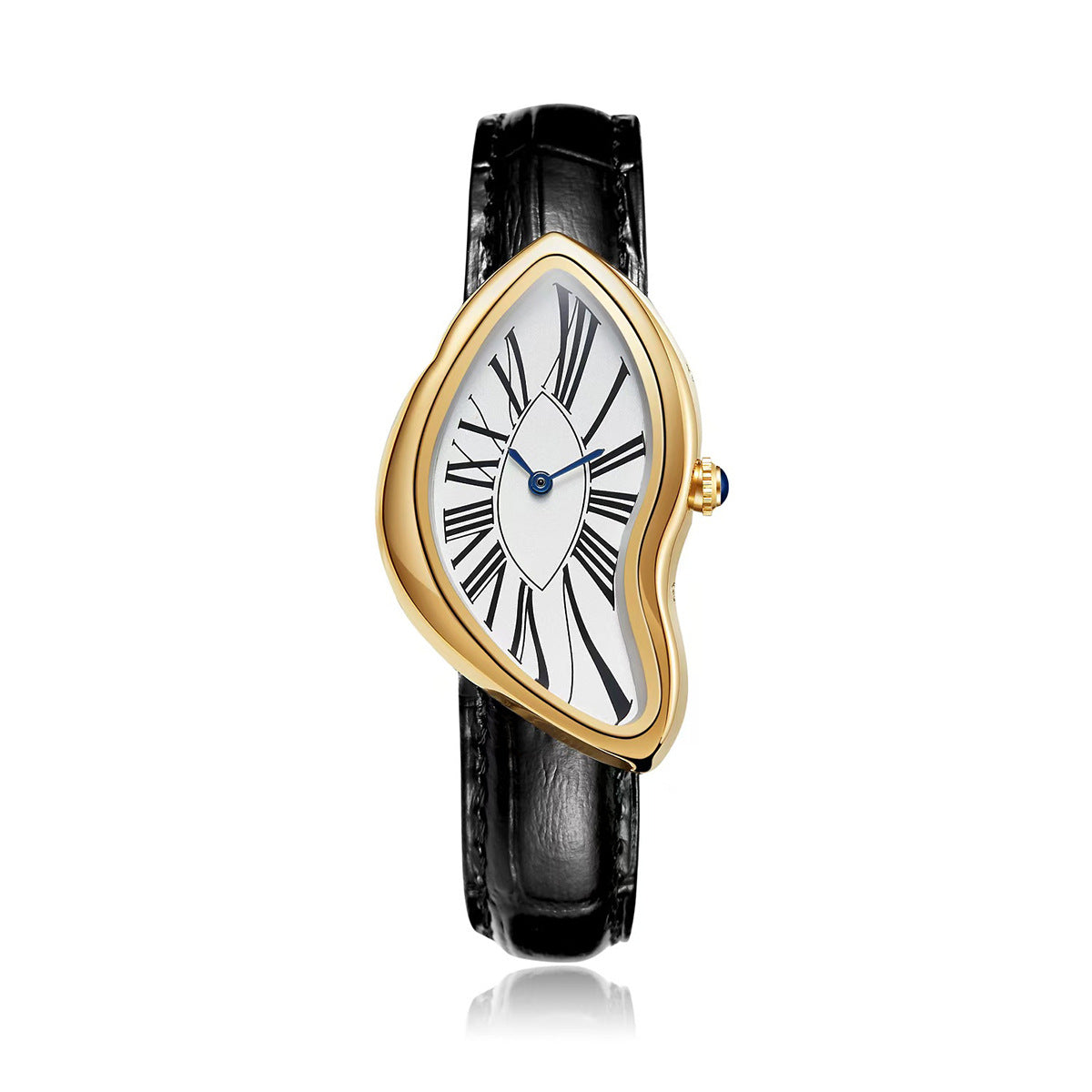 Vintage Oval Quartz Watch – Leather Strap Wristwatch with Waterproof Design