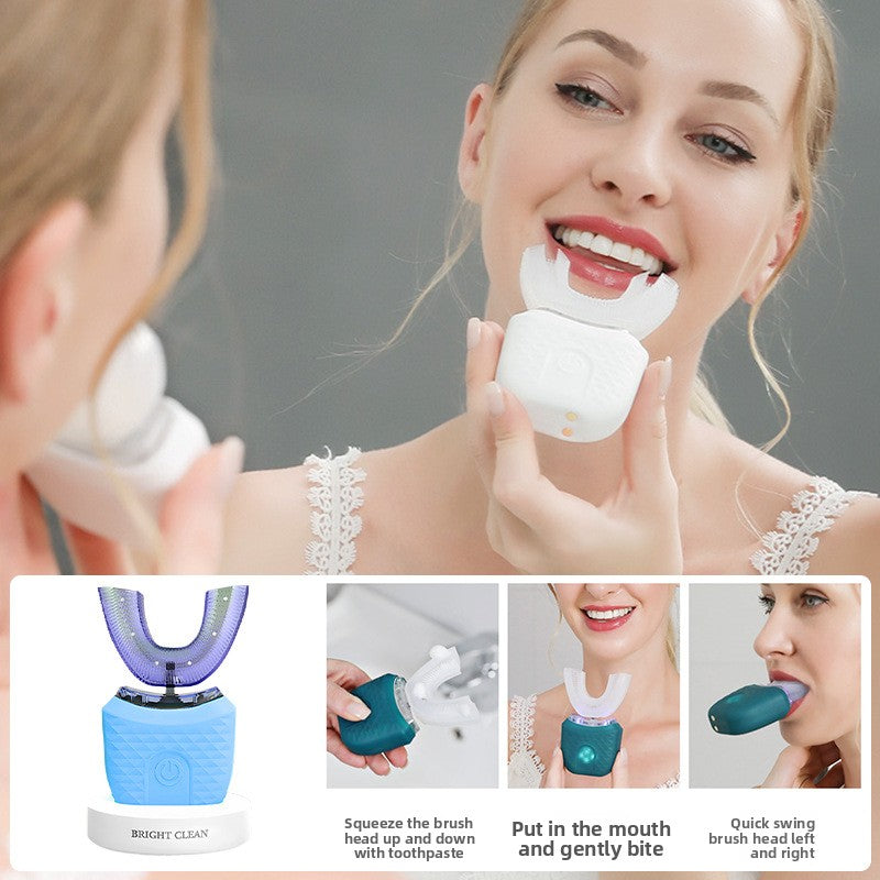 U-Shaped Sonic Electric Toothbrush – Ultrasonic Silicone Automatic Tooth Cleaner