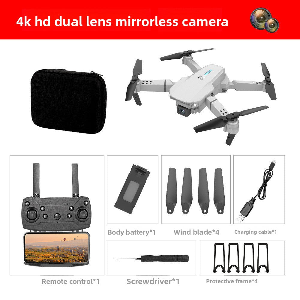 Foldable Quadcopter Drone with Dual Camera and Built-In Display