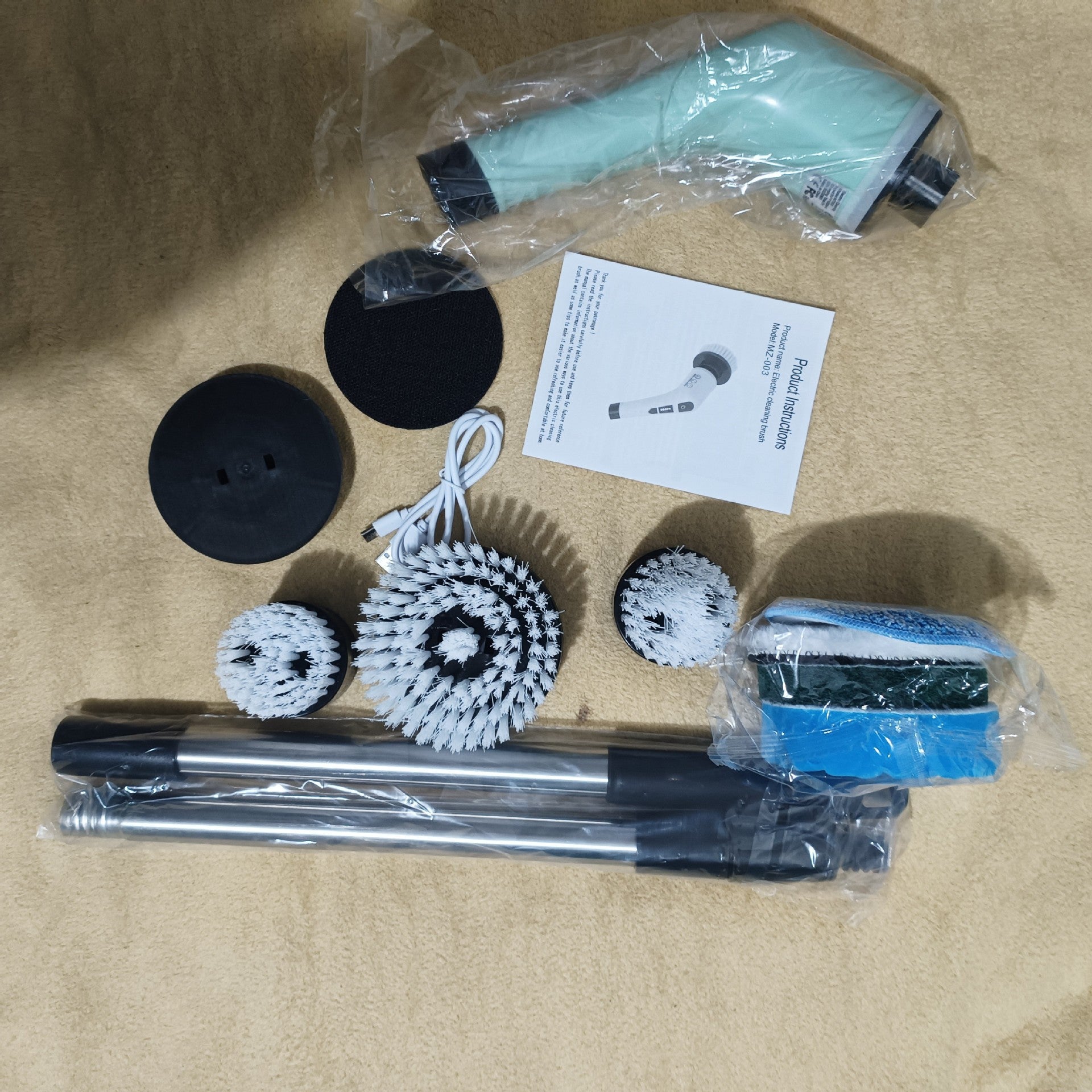 Electric Spin Cleaning Brush – Cordless Bathroom Scrubber with Multiple Heads