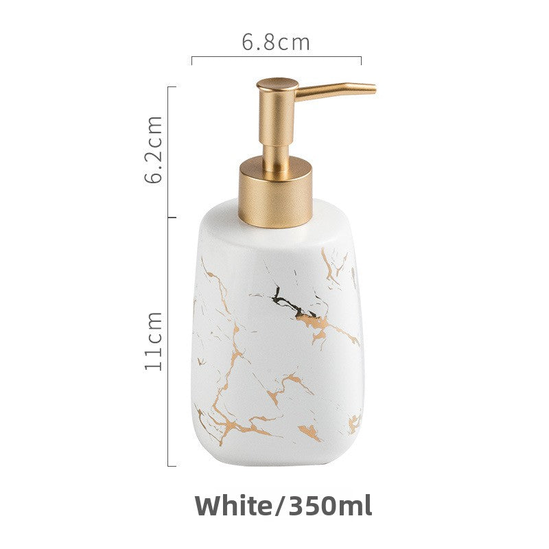 Ceramic Soap Dispenser – Marble Style Pump Bottle