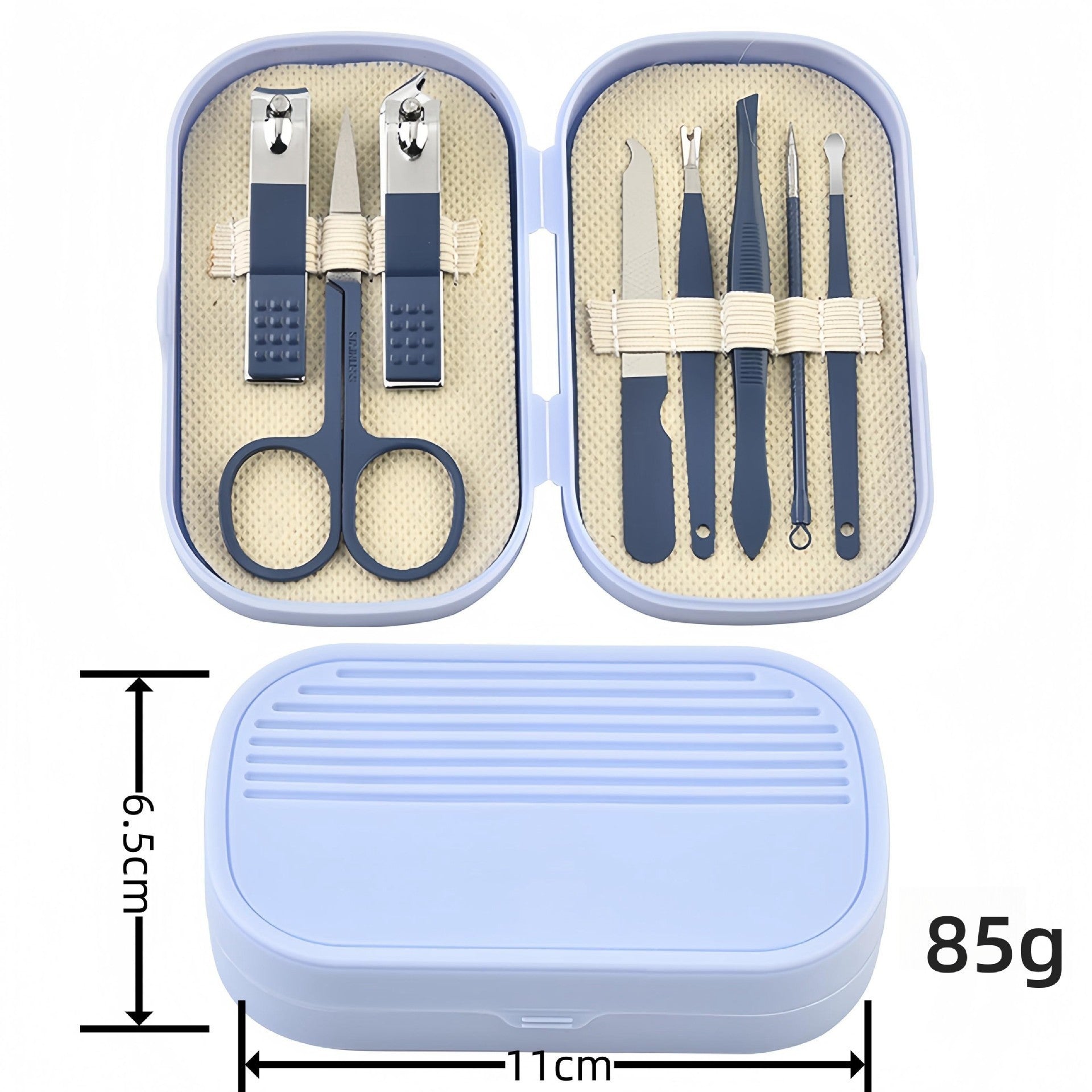 Stainless Steel Nail Clipper Set – Professional Manicure & Pedicure Grooming Kit with Storage Case