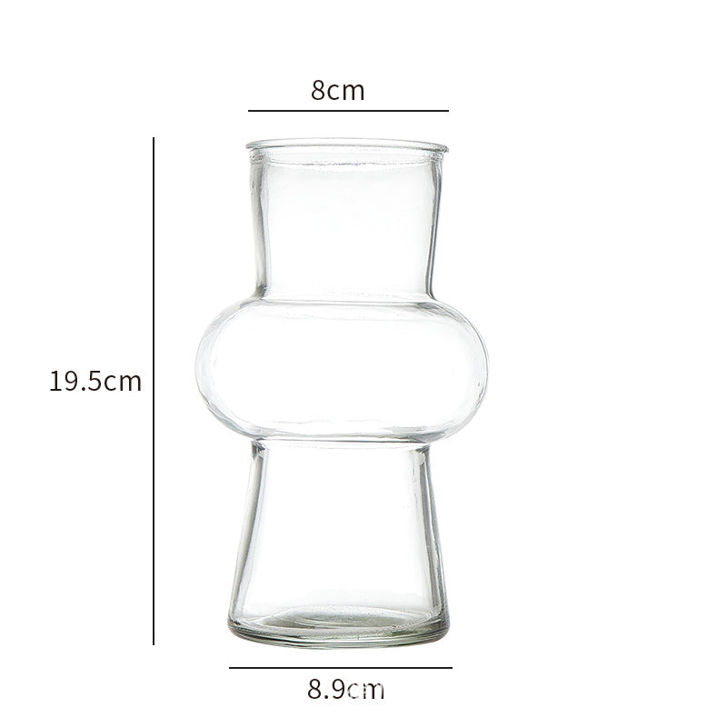 French Lantern Glass Vase – Elegant Hydroponic Flower Arrangement Decor