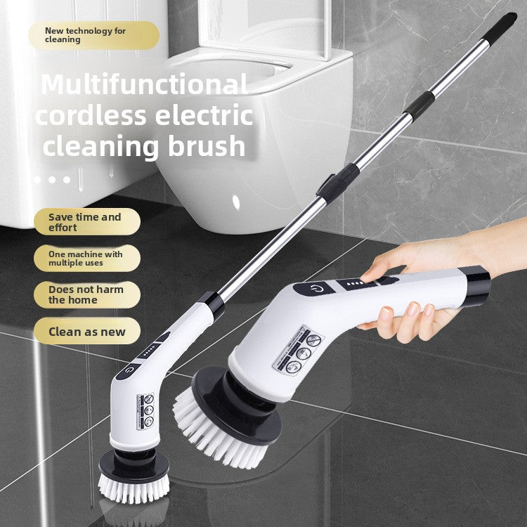 Electric Spin Cleaning Brush – Cordless Bathroom Scrubber with Multiple Heads