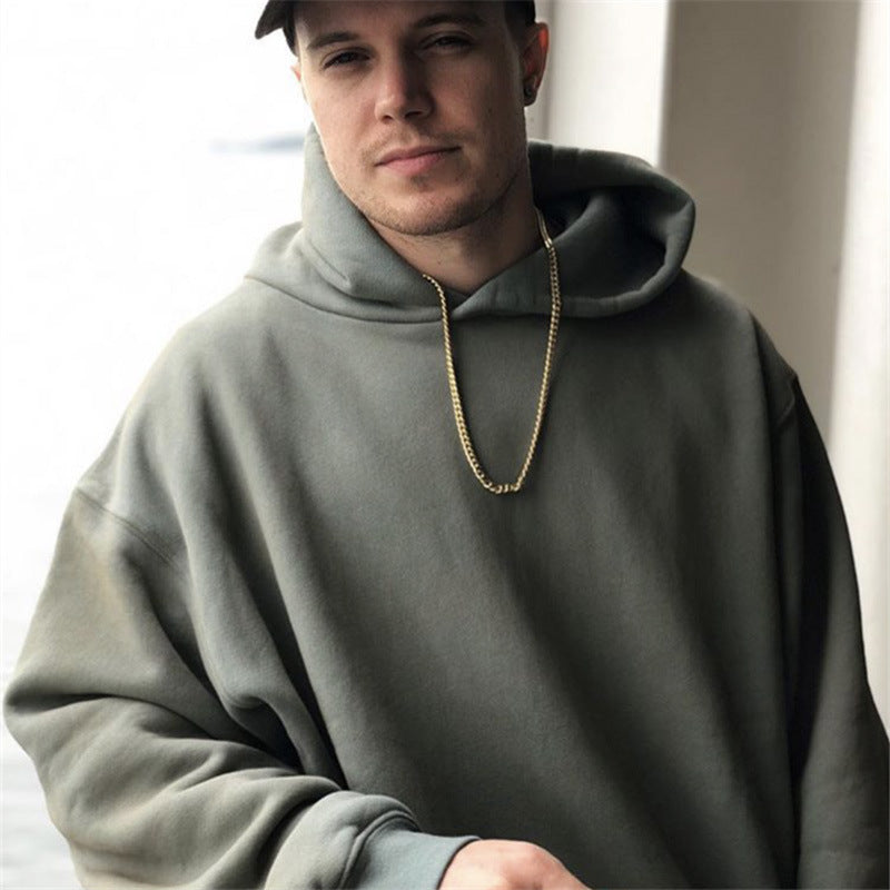 Oversize Fleece-Lined Hoodie – Heavyweight Cotton Pullover