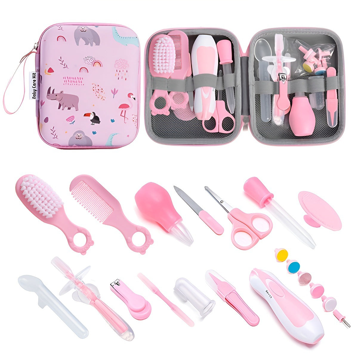20-Piece Baby Grooming Kit – Complete Infant Nail & Healthcare Set with EVA Storage Case