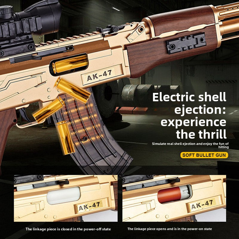 Electric Toy Gun with Motorized Firing and Shell Ejection