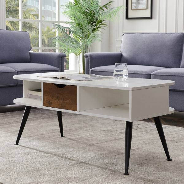 Storage Coffee Table – White