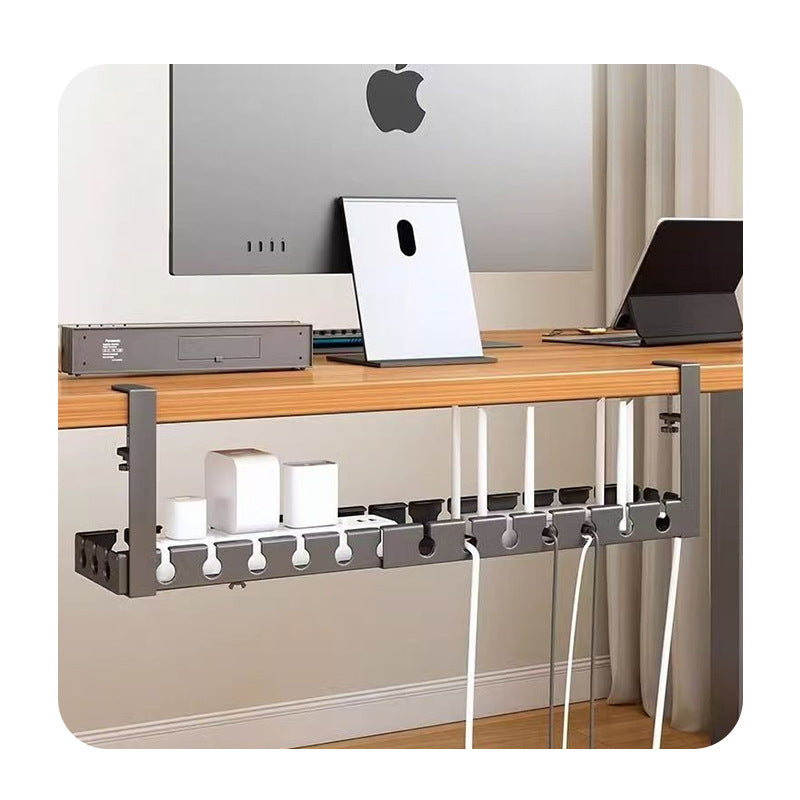 Under Desk Cable Management Tray – No Drill Adhesive Cable Organizer Rack