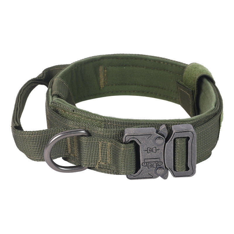 Tactical Dog Collar & Leash – Adjustable Nylon Set for Large Dogs