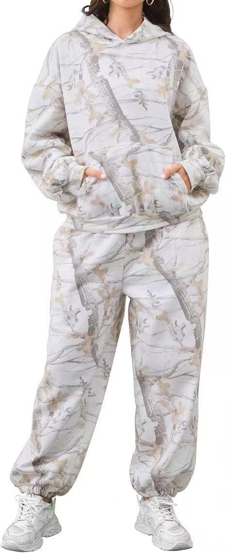Fleece-Lined 3D Printed Hoodie & Pants Set – Unisex Casual Tracksuit
