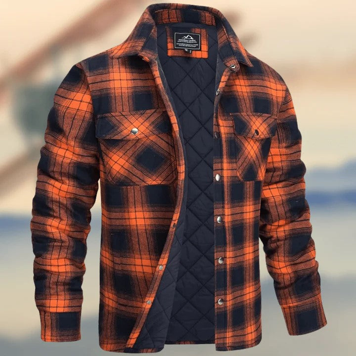 Fleece-Lined Plaid Jacket – Windproof, Moisture-Wicking Outerwear