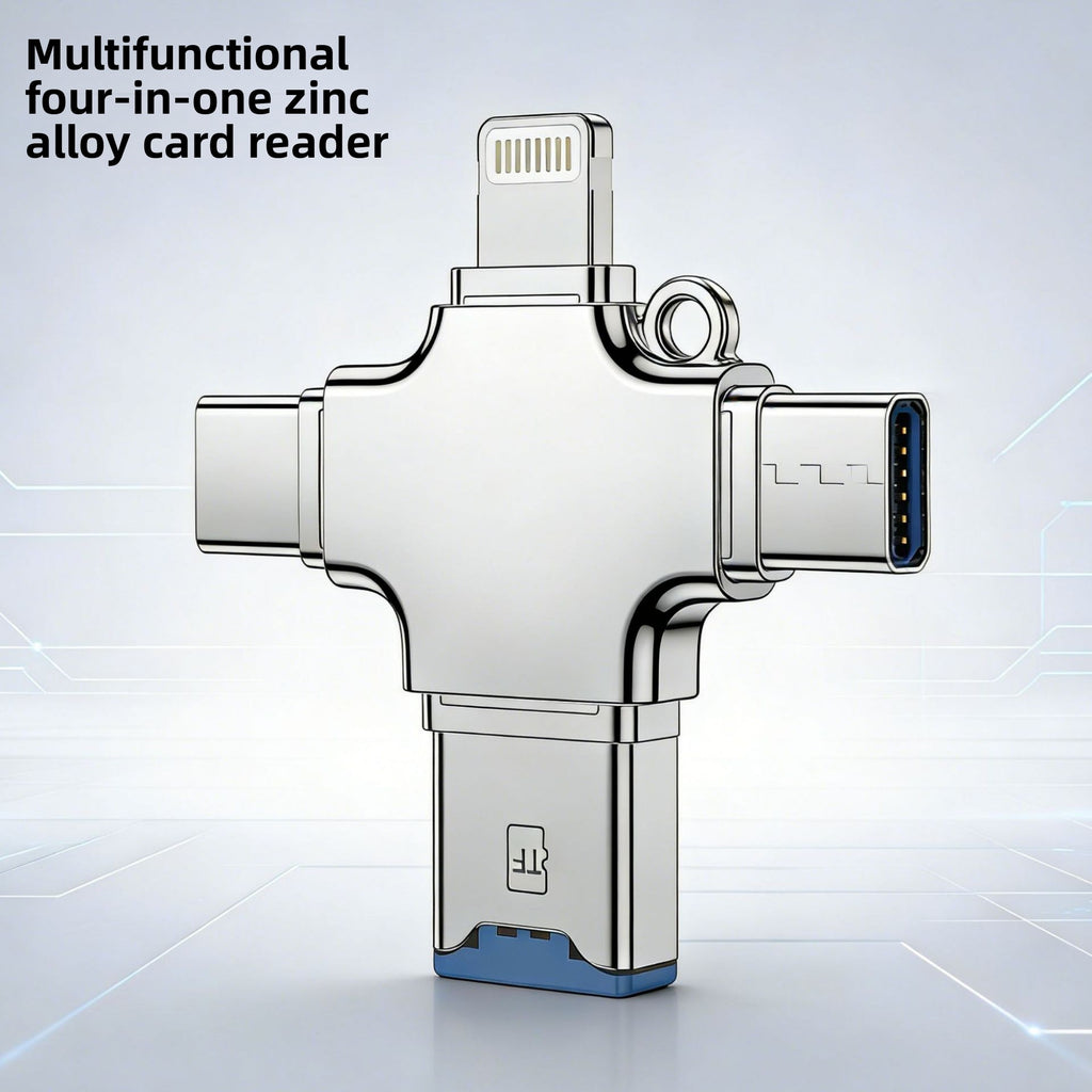 USB Type-C Card Reader – OTG Memory Card Adapter for TF & microSD