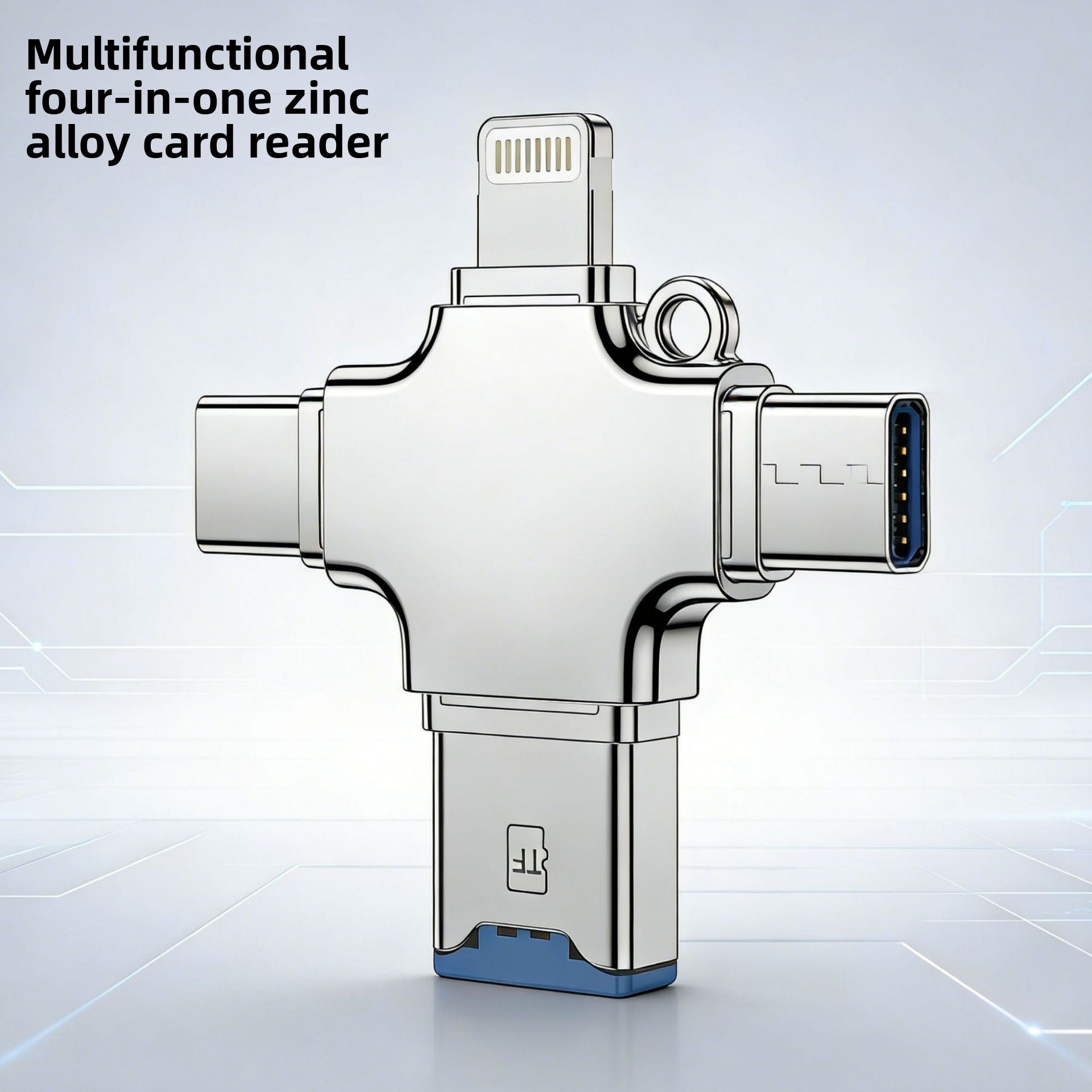 USB Type-C Card Reader – OTG Memory Card Adapter for TF & microSD