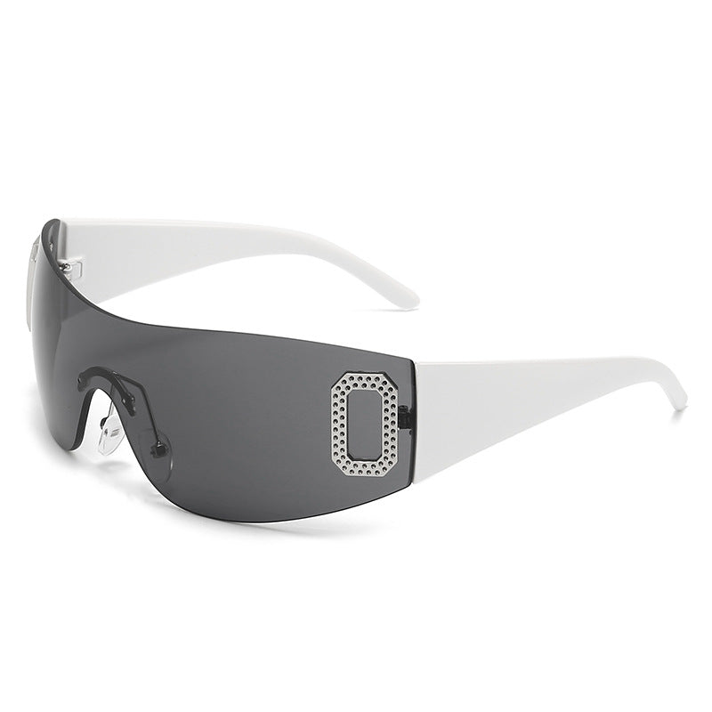 Rimless UV400 Sunglasses – Y2K One-Piece Lens Fashion Eyewear