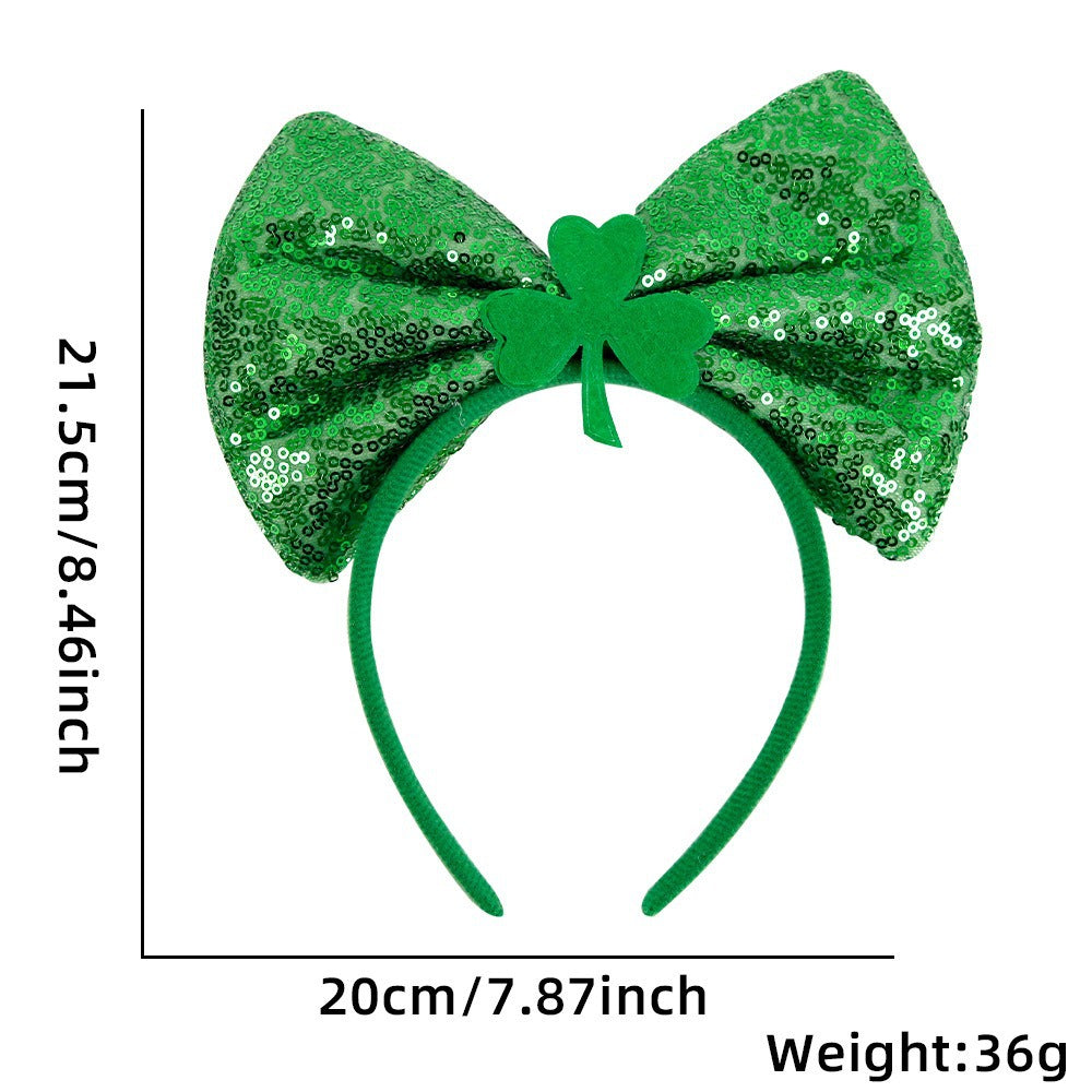 St. Patrick's Day Hairband - Festive Clover & Rainbow Party Headband