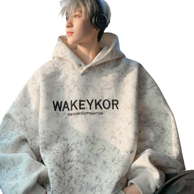 Heavyweight Tie-Dye Hooded Sweatshirt – Fleece-Lined Pullover