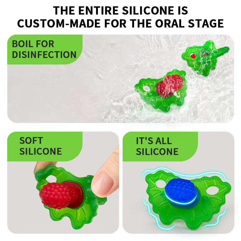 Silicone Raspberry Baby Teether – Freezable Food-Grade Teething Toy (3+ Months)