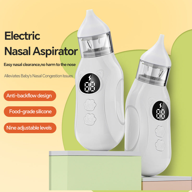 Electric Baby Nasal Aspirator – Gentle Suction Nose Cleaner with Anti-Backflow Design