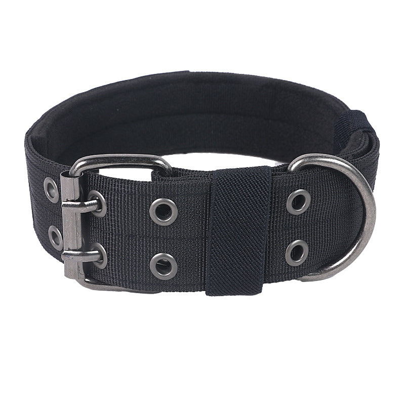 Tactical Dog Collar & Leash – Adjustable Nylon Set for Large Dogs