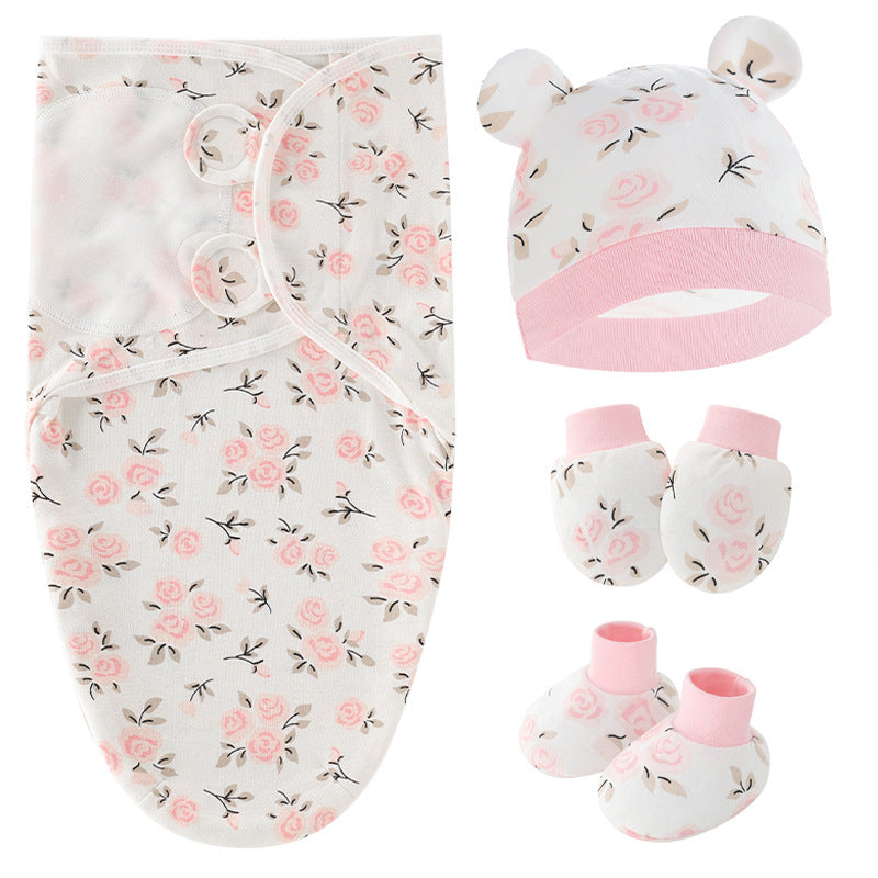 100% Cotton Baby Swaddle Sleeping Bag – Cocoon Style Newborn Wrap (0–12 Months)