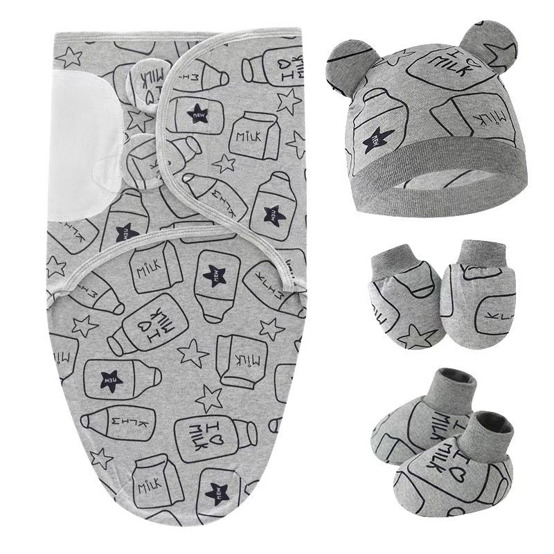 100% Cotton Baby Swaddle Sleeping Bag – Cocoon Style Newborn Wrap (0–12 Months)