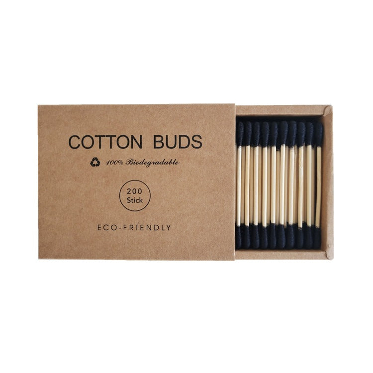 Double-Head Cotton Swabs – Disposable Makeup & Cleaning Applicators (200 Pack)