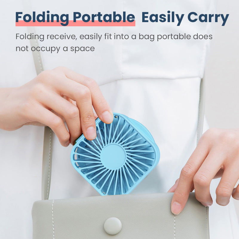 Portable USB Rechargeable Neck Fan – Foldable Hands-Free Mini Cooling Fan