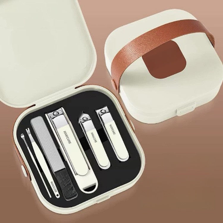 Stainless Steel Nail Clipper Set – Professional Manicure & Pedicure Grooming Kit with Storage Case