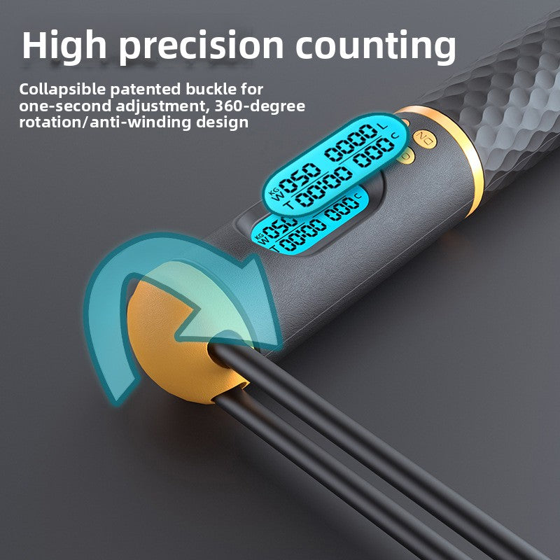 Smart Digital Jump Rope – Cordless Weighted Skipping Rope with LCD Counter & Memory Function