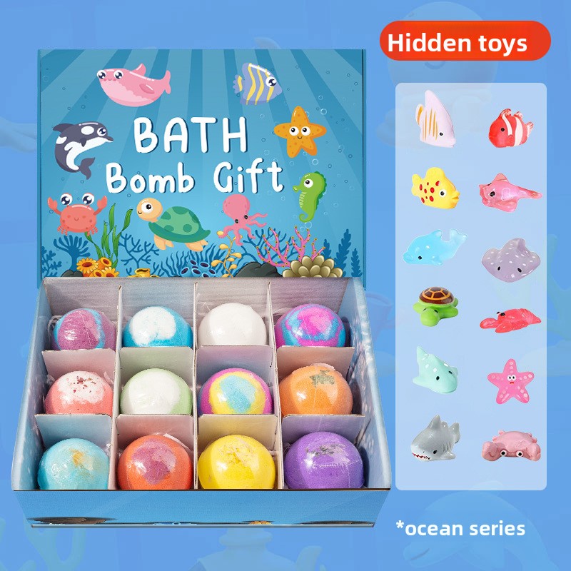 Kids Bath Bomb Set – Essential Oil Bubble Bath Balls (12 Pack)